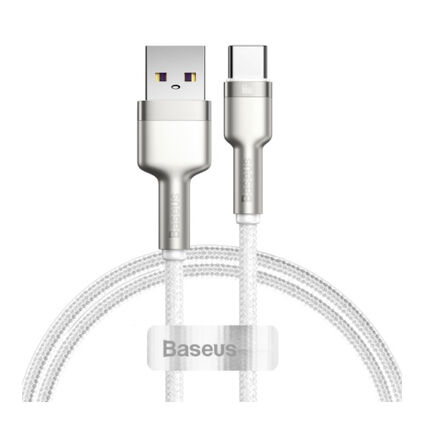 Фото Кабель Baseus Cafule Series Metal Data Cable USB to Type-C 66W (белый)