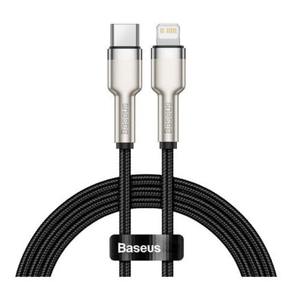 Фото Кабель Baseus Cafule Series Metal Data Cable Type-C Lightning 20W (черный)
