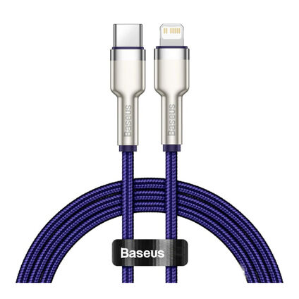 Фото Кабель Baseus Cafule Series Metal Data Cable Type-C Lightning 20W (фиолетовый)