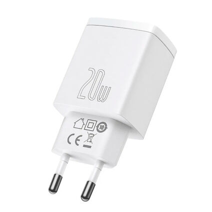 Фото Сетевое зарядное устройство Baseus Compact Quick Charger U+C 20W (белый)