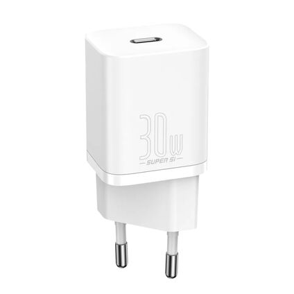 Фото Сетевое зарядное устройство Baseus Super Si Pro Quick Charger C+U Type-C 30W (белый)