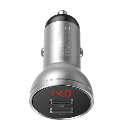 Фото Автомобильное зарядное Baseus 24W (серебристый)