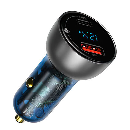 Фото Автомобильное зарядное устройство Baseus Particular Digital Display QC+PPS Dual Quick Charger Car Charger 65W