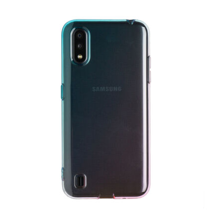 Фото Чехол для Samsung Galaxy A01 бампер CASE Gradient (Розово-синий)