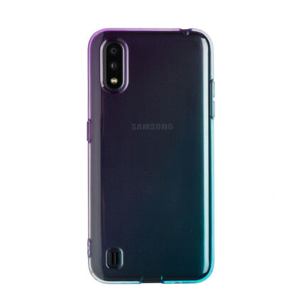 Фото Чехол для Samsung Galaxy A01 бампер CASE Gradient (Сине-фиолетовый)