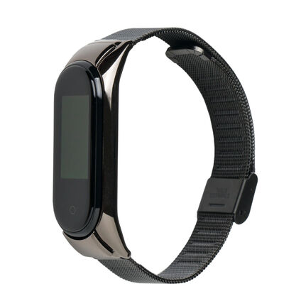 Фото Ремешок для Xiaomi Mi Smart Band 4 Stainless Grid (Черный)
