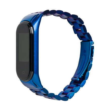 Фото Ремешок для Xiaomi Mi Smart Band 4 Stainless (Синий)