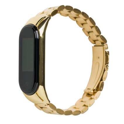 Фото Ремешок для Xiaomi Mi Smart Band 4 Stainless (Золотой)