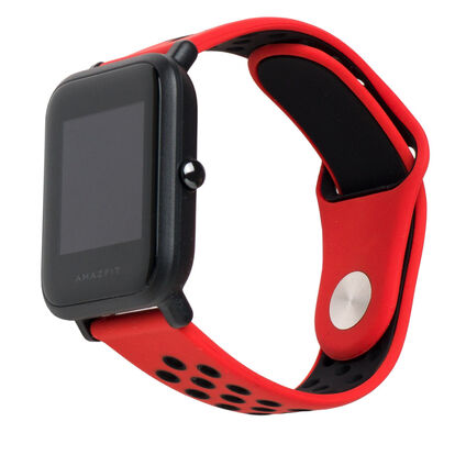 Фото Ремешок для Amazfit Bip (Красно-черный)
