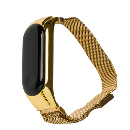 Фото Металлический ремешок для Xiaomi Mi Band 3 Magnetic (Золотой)