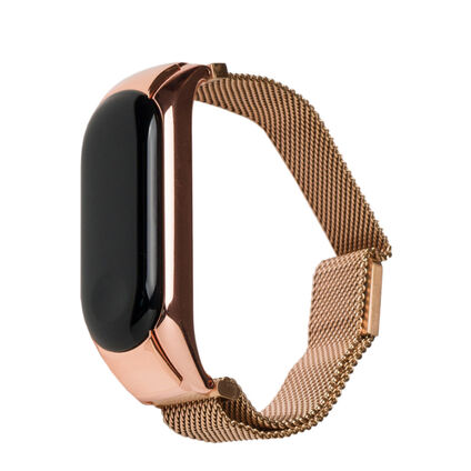 Фото Металлический ремешок для Xiaomi Mi Band 3 Magnetic (Розовое золото)
