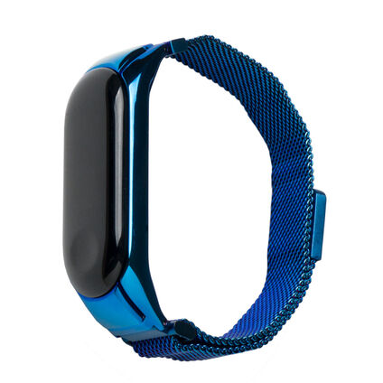 Фото Металлический ремешок для Xiaomi Mi Band 3 Magnetic (Синий)