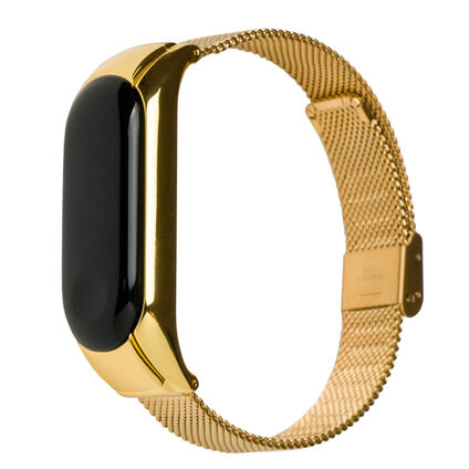 Фото Металлический ремешок для Xiaomi Mi Band 3 Stainless Grid (Золотой)