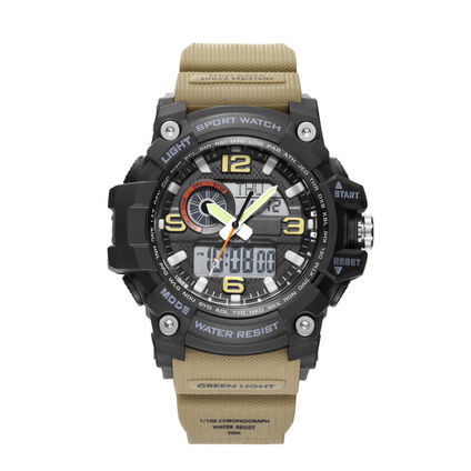 Фото Наручные часы TwentySeventeen Lightweight Dual Display Watch L W008Q (Черно-бежевые) Фото Наручные часы TwentySeventeen Lightweight Dual Display Watch L W008Q (Черно-бежевые)