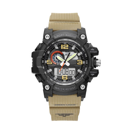 Фото Наручные часы TwentySeventeen Lightweight Dual Display Watch S W008Q (Черно-бежевые)