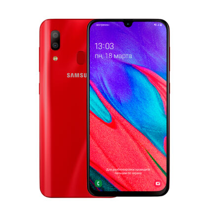 Фото Смартфон Samsung Galaxy A40 б/у (4/64 Красный, отличное состояние)