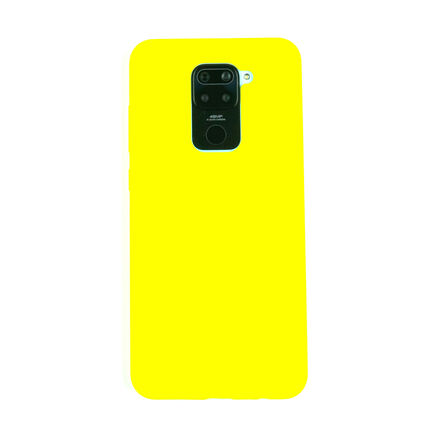 Фото Чехол для Xiaomi Redmi Note 9 бампер AT Silicone case (Светло-желтый)