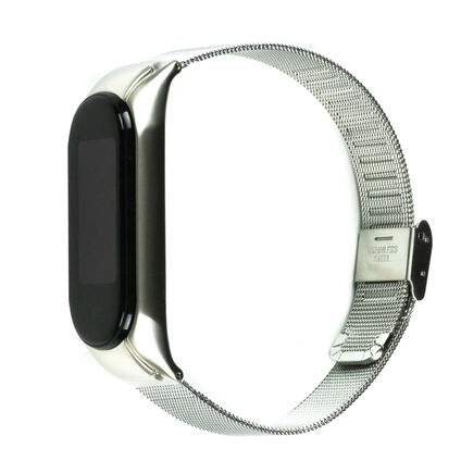 Фото Ремешок для Xiaomi Mi Band 5 Stainless Grid (Серебристый)