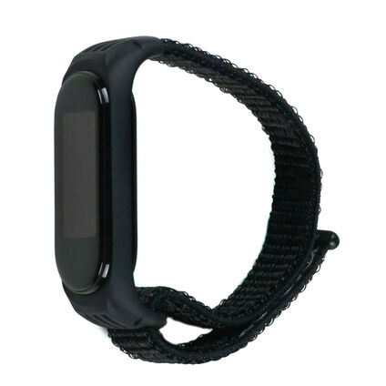 Фото Нейлоновый ремешок для Xiaomi Mi Band 5 (Черный)