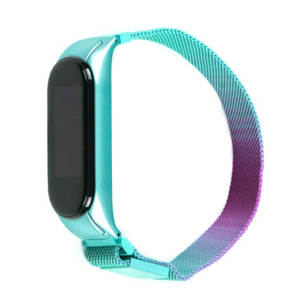 Фото Ремешок для Xiaomi Mi Band 5 Magnetic (Бирюзово-фиолетовый)