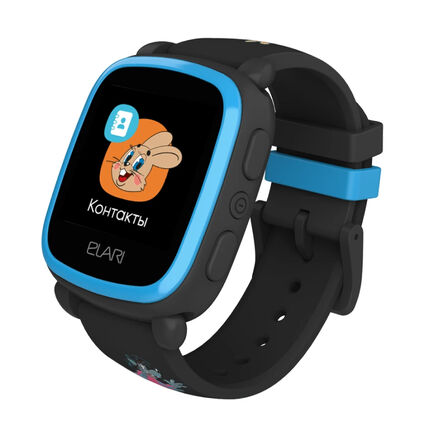 Фото Умные детские часы Elari KidPhone «Ну, погоди!» (Черные)