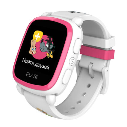 Фото Умные детские часы Elari KidPhone «Ну, погоди!» (Белые)