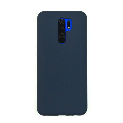 Фото Чехол для Xiaomi Redmi 9 бампер AT Silicone case (Темно-синий)