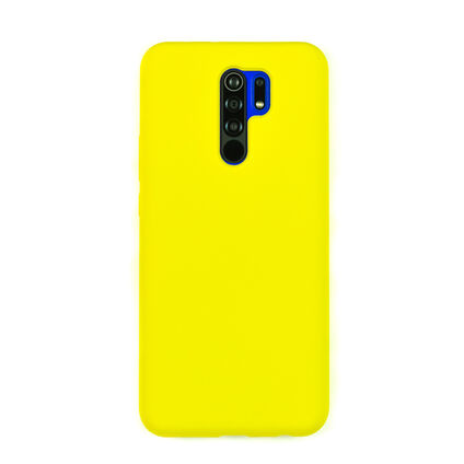 Фото Чехол для Xiaomi Redmi 9 бампер AT Silicone case (Светло-желтый)