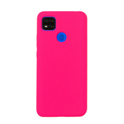 Фото Чехол для Xiaomi Redmi 9C бампер AT Silicone case (Ярко-розовый)