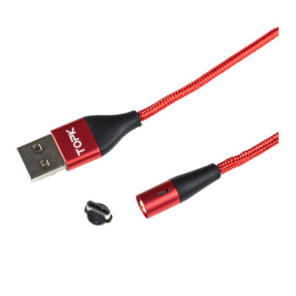 Фото Кабель магнитный Topk USB - Type-C (Красный)