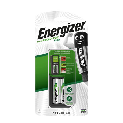 Фото Зарядное устройство Energizer Mini Charger и 2 аккумулятора AA 2000mAh