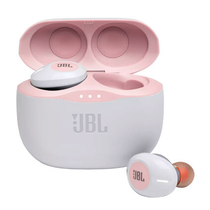 Фото Беспроводные Bluetooth наушники JBL Tune 125 TWS (Бело-розовые)