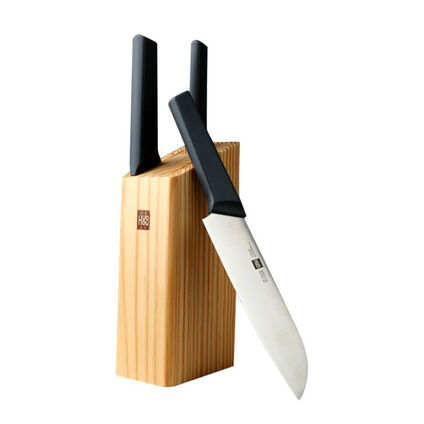 Фото Набор ножей из нержавеющей стали с подставкой Huo Hou Fire Kitchen Steel Knife Set HU0059