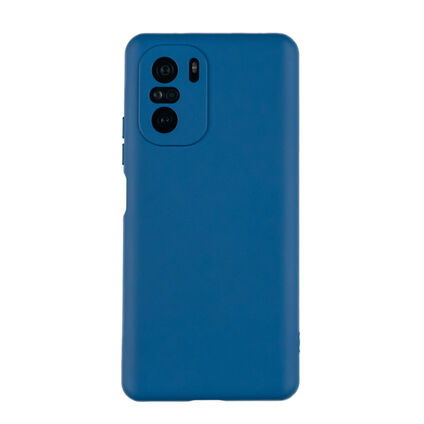 Фото Чехол для POCO F3 бампер АТ Soft touch (Темно-синий)